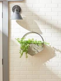 Premium Diamond Galvanized Wall Planter for Indoor and Outdoor Use