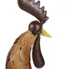Handcrafted Metal Rooster Sculpture - Unique Farmhouse Decor